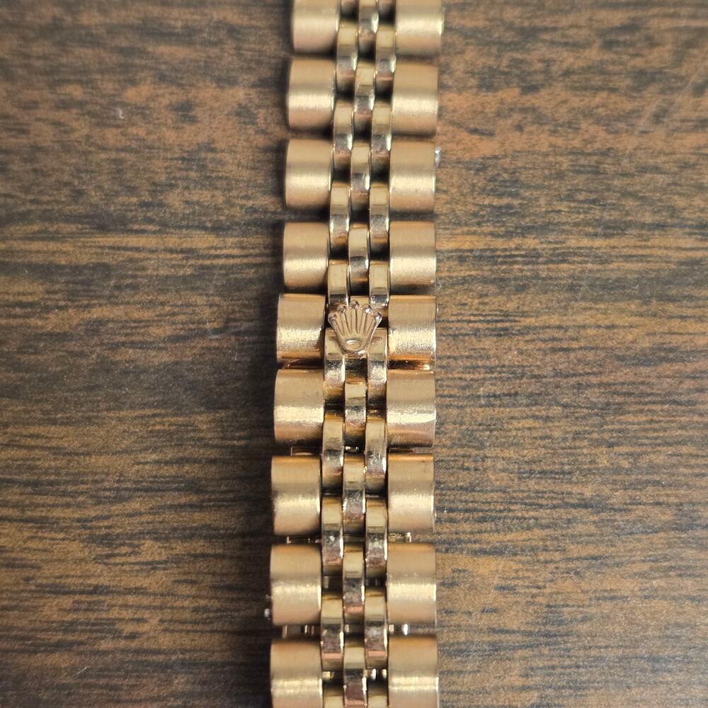 Vintage Gold Tone 5-Row Link Watch Band Bracelet 16-22mm Straight End Clasp